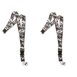 Disney Nightmare Before Christmas Lot of 2 Lanyard with Charm Jack Skellington
